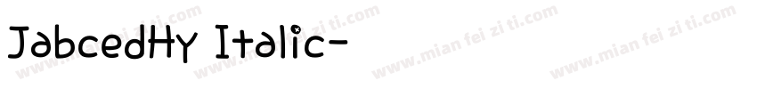 JabcedHy Italic字体转换